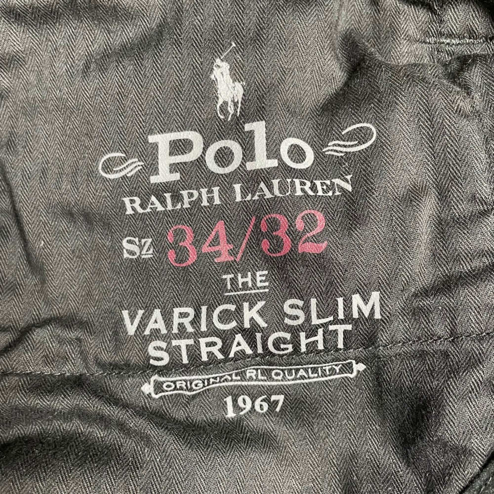 Polo Ralph Lauren Mens Varick Slim Straight Pants Black 34x30Chino Jeans - Picture 6 of 11